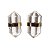 Brinco Micro Bi Ponta Envolto Cristal Pedra Quartzo Dourado - Imagem 5