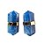 Brinco Micro Bi Ponta Envolto Pedra Quartzo Azul Dourado - Imagem 3