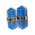 Brinco Micro Bi Ponta Envolto Pedra Quartzo Azul Dourado - Imagem 4