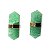 Brinco Micro Bi Ponta Envolto Pedra Quartzo Verde Dourado - Imagem 5