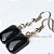 Brinco Retangular Pedra Obsidiana Negra Anzol Dourado - Imagem 1