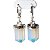 Brinco Argola Micro Pontinha Pedra da Lua Montagem Prateado - Imagem 3