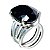 Conjunto Anel e Brinco Obsidiana Negra na Garra Prata 950 - Imagem 7