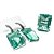 Conjunto Anel e Brinco Retângulo Facetado Obsidiana Verde Prata 950 - Imagem 3