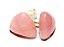 Brinco Botton Trillion Pedra Quartzo Rosa Natural Prata 950 - Imagem 1