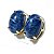 Brinco Topinho Cabochão Oval Sodalita Azul Natural Dourado - Imagem 5