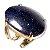 Conjunto Anel Brinco e Pingente Pedra Estrela Dourado - Imagem 5
