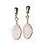 Brinco Navete Quartzo Rosa Tarraxa Dourado - Imagem 3