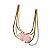 Brinco Boomerang Montagem Pedra Quartzo Rosa Dourado - Imagem 5
