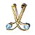 Brinco Boomerang Pedra da Lua Opalina Montagem Dourado - Imagem 5