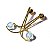 Brinco Boomerang Pedra da Lua Opalina Montagem Dourado - Imagem 3