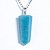 Pingente Pontinha Pedra Trolita Azul Natural Pino PRATA 950 - Imagem 1