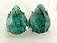Brinco Pedra Esmeralda Gota Gema Facetado Tarraxa Prata 950 - Imagem 5