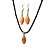Conjunto Pingente e Brinco Amazonita Pêssego Navete Dourado - Imagem 3