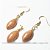Conjunto Pingente e Brinco Amazonita Pêssego Navete Dourado - Imagem 2