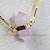 Colar Pedra Quartzo Rosa Micro Bi Ponta Natural Dourado - Imagem 2