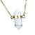 Colar Pedra Quartzo Leitoso Micro Bi Ponta Natural Dourado - Imagem 1