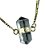 Colar Pedra Cristal Quartzo Micro Bi Ponta Envolto Dourado - Imagem 2