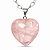 Pingente Coração Quartzo Rosa com Correntinha Prateada - Imagem 5
