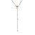 Colar Gravata Pedra Green Gold Natural Prateado - Imagem 3
