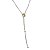 Colar Gravata Pedra Green Gold Natural Prateado - Imagem 4