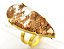 Anel Especial Lodolita Gota Lisa Banho Flash Dourado Aro Ajustavel Cod AL2630 - Imagem 3
