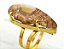 Anel Especial Lodolita Gota Lisa Banho Flash Dourado Aro Ajustavel Cod AL2630 - Imagem 4