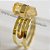 Anel Micro Pontinha Citrino Bi Ponta Aro Ajustavel Dourado - Imagem 4
