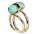 Anel Micro Pontinha Amazonita Bi Ponta Ajustavel Dourado - Imagem 7