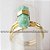 Anel Micro Pontinha Amazonita Bi Ponta Ajustavel Dourado - Imagem 8