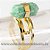Anel Micro Pontinha Amazonita Bi Ponta Ajustavel Dourado - Imagem 6