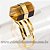 Anel Micro Pontinha Olho de Tigre Bi Ponta Ajustavel Dourado - Imagem 4