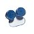 Brinco Botton Pedra Quartzo Azul Pino Tarraxa Banho Dourado - Imagem 3