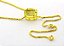 Colar Gravata Pedra Green Gold Natural Dourado - Imagem 2