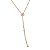 Colar Gravata Pedra Cristal Gema Natural Dourado - Imagem 4