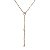 Colar Gravata Pedra Cristal Gema Natural Dourado - Imagem 3