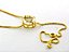 Colar Gravata Pedra Cristal Gema Natural Dourado - Imagem 2