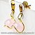 Brinco Bolinha Na Cesta Pedra Quartzo Rosa Tarraxa Dourado - Imagem 5