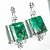 Luxuoso Conjunto Gema Esmeralda Facetada Natural Prata 950 - Imagem 4