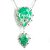 Luxuoso Conjunto Gema Esmeralda Facetada Natural Prata 950 - Imagem 1