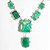 Luxuoso Conjunto Gema Esmeralda Facetada Natural Prata 950 - Imagem 1