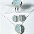 Conjunto Pedra Topazio Azul Natural Prata 925 E Zirconia - Imagem 2