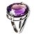 Luxuoso Conjunto Gemas Ametista Extra Prata 950 - Imagem 9