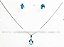 Conjunto colar Gema Topazio Londom Blue Prata 950 - Imagem 2