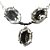 Conjunto Maxxi colar Cristal Natural 3 Pedras Prata 950 - Imagem 1