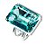 Conjunto colar Gema Obsidiana Verde Facetado Prata 950 - Imagem 3