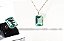 Conjunto colar Gema Obsidiana Verde Facetado Prata 950 - Imagem 1
