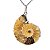 01 Pingente Nlux Chapa Pedra Fossilizada Amonite Natural Pino Prata 950 - Imagem 4