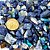 Sodalita Azul Rolado Pequeno 8mm Pacote 100g Pedra Natural - Imagem 1