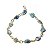 Pulseira Pedra Quartzo Azul Na Gaiola Banho Dourado - Imagem 6